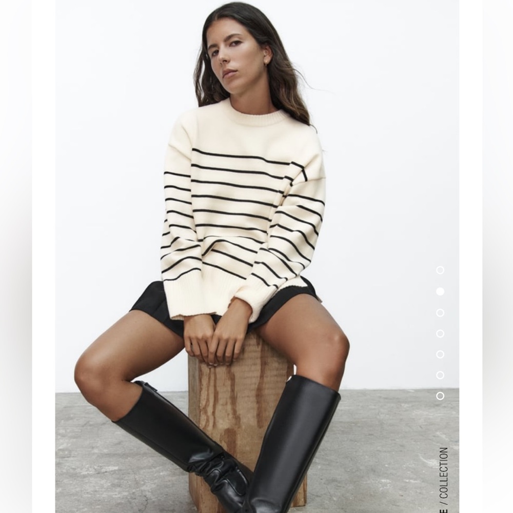 Zara striped knit sweater NWT SMALL